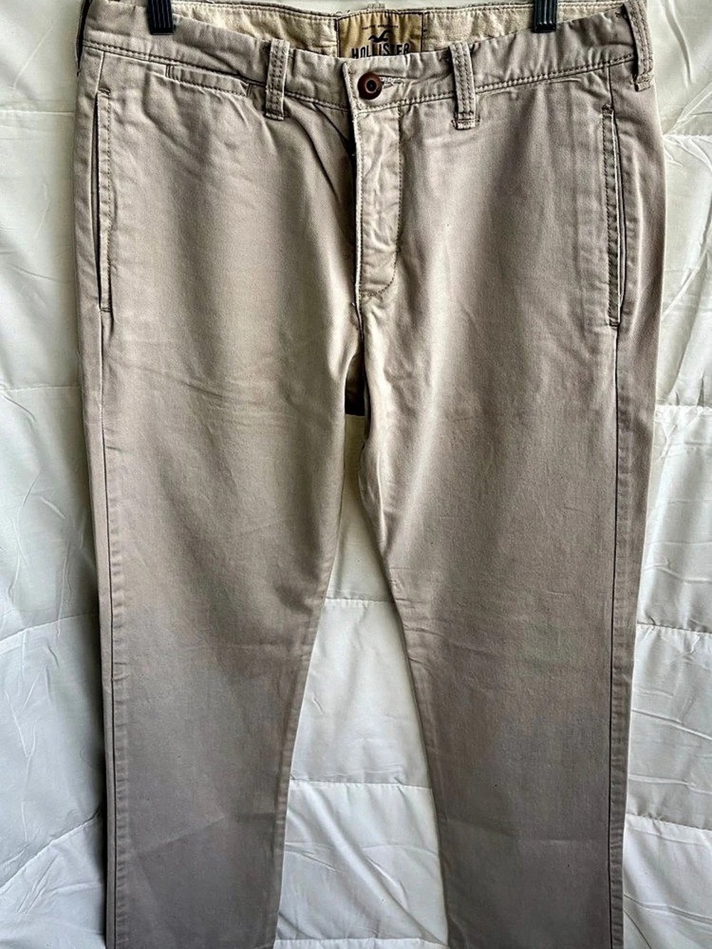 Hollister Slim Straight Chino Pants Men's Waist 32x30 Beige